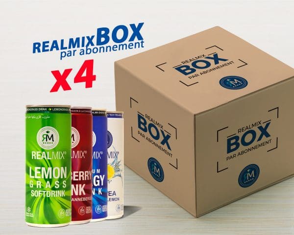 Abonnement Realmix Box x4 (96 canettes / mois - mix 4 saveurs)
